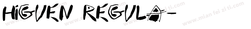 Higuen Regula字体转换